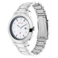 Fastrack Bare Basics Quartz Analog with Date White Dial Stainless Steel Strap Watch for Guys NS3246SM01