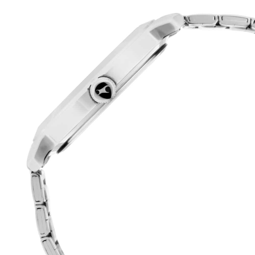 WHITE DIAL STAINLESS STEEL STRAP WATCH 3246SM01