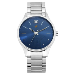 Fastrack Bare Basics Quartz Analog Blue Dial Watch for Guys - 3247SM01 - KRISHNA WATCH COMPANY