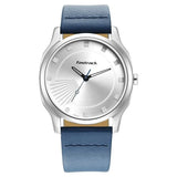 Fastrack Stunners Quartz Analog Silver Dial Leather Strap Watch for Guys - NT3255SL03