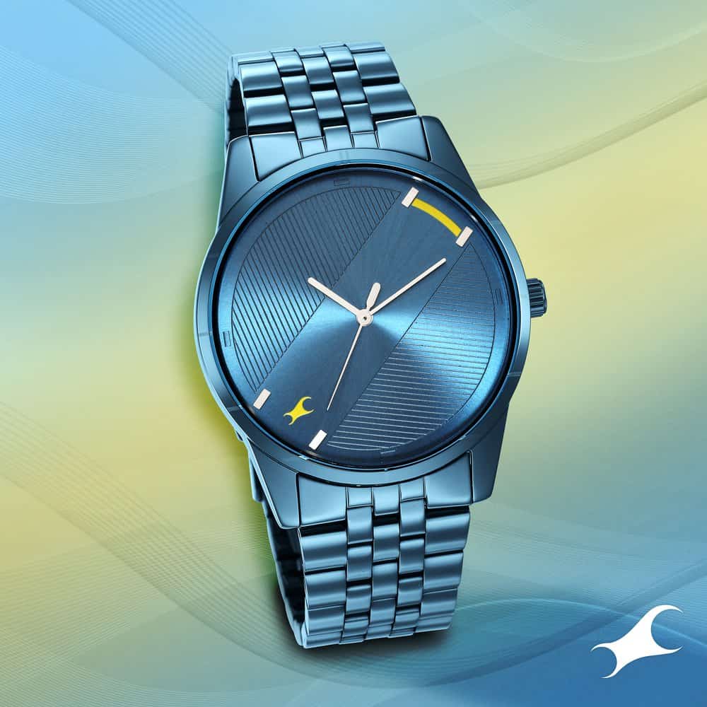 Fastrack STUNNERS 3.0 BLUE DIAL METAL STRAP WATCH 3277QM01 - KRISHNA WATCH COMPANY