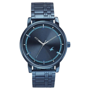 Fastrack Style Up Blue Dial Stainless Steel Strap Watch for Guys - 3278QM01 - KRISHNA WATCH COMPANY