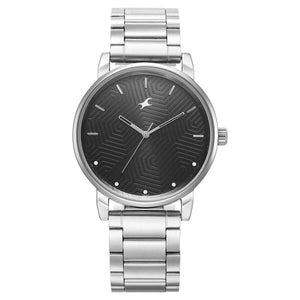 Fastrack Stunners Black Dial Metal Strap Watch for Guys 3278sm05 - KRISHNA WATCH COMPANY