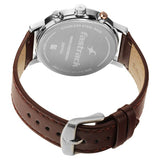 Fastrack Tick Tock Quartz Analog White dial Leather Strap Watch for Guys - NU3287KL02