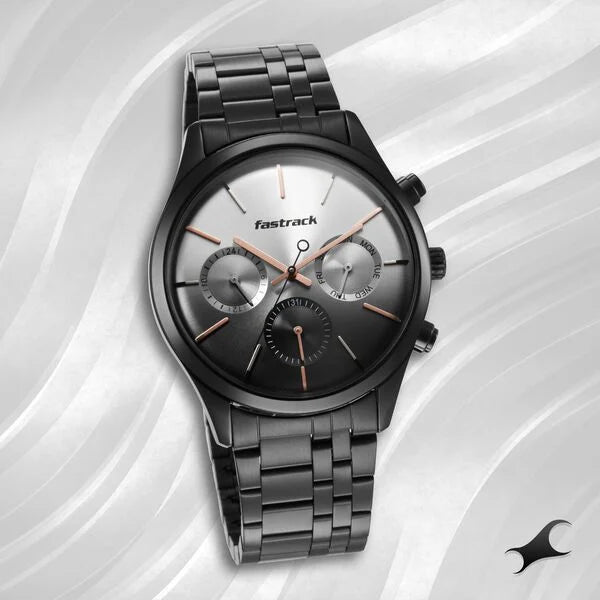 Fastrack Opulence Quartz Multifunction Watch for Guys 3288NM01 - KRISHNA WATCH COMPANY