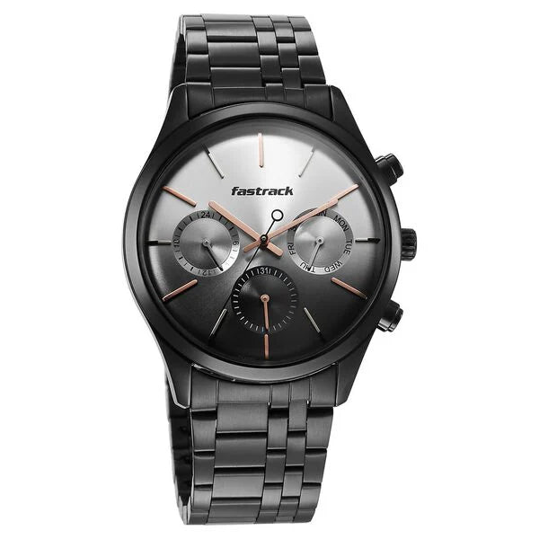 Fastrack Opulence Quartz Multifunction Watch for Guys 3288NM01 - KRISHNA WATCH COMPANY