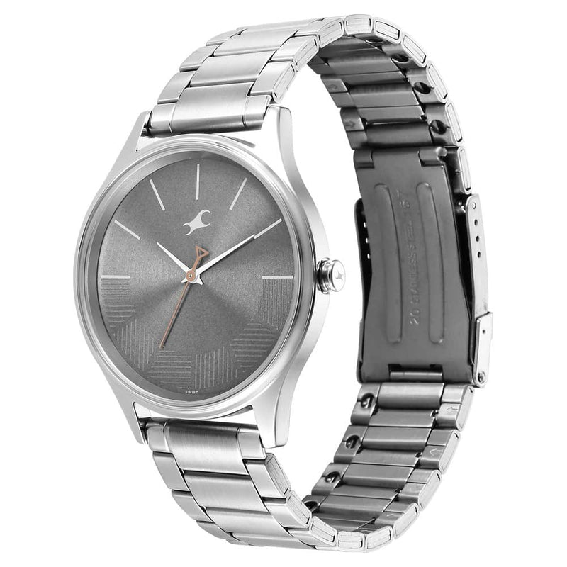 FASTRACK STUNNERS IN GREY DIAL & METAL STRAP 3291SM01 - KRISHNA WATCH COMPANY