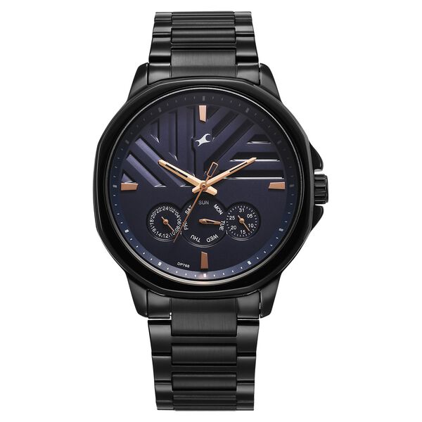 Fastrack Fleek Quartz Multifunction Blue Dial Stainless Steel Strap Watch for Guys - NT3303NM01