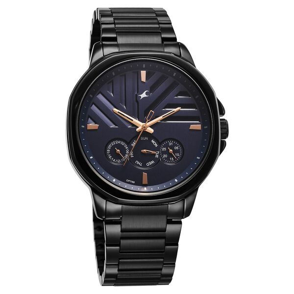 Fastrack Fleek Quartz Multifunction Blue Dial Stainless Steel Strap Watch for Guys - NT3303NM01