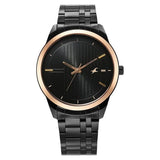 Fastrack Stunners Quartz Analog Black Dial Black Stainless Steel Strap Watch - NT3308KM01