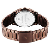 Fastrack Stunners Quartz Analog Brown Dial Brown Metal Strap Watch For Guys 3317qm02 - KRISHNA WATCH COMPANY