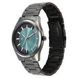 Fastrack Wild Quartz Analog Green Dial Gun Metal Strap Watch For Guys - 3317QM03