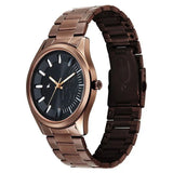 Fastrack Wild Quartz Analog Black Dial Brown Metal Strap Watch For Guys - 3317QM04