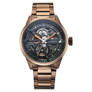 Fastrack Automatics Black Dial Watch For Guys - 3318QM01 - KRISHNA WATCH COMPANY