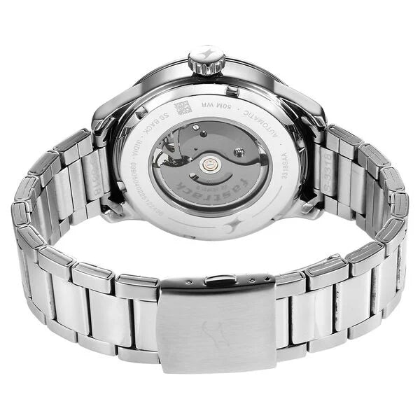 Fastrack Automatics Green Dial Silver Metal Strap Automatic Watch For Guys 3318sm01