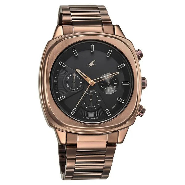 Fastrack Kronos Chronograph Watch For Guys 3319QM01 - KRISHNA WATCH COMPANY