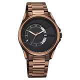 Fastrack Groove Quartz Analog with Date Black Dial Brown Stainless Steel Strap Watch For Guys 3323qm01