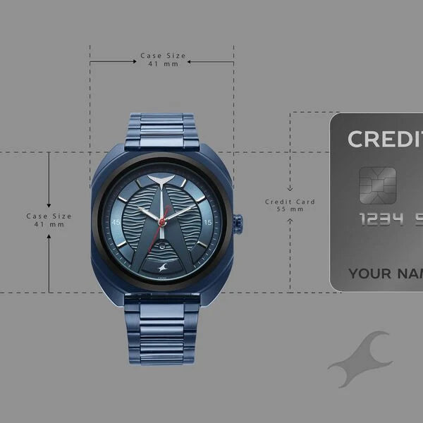Fastrack Oceanyx Blue Dial Blue Strap Watch For Guys 3326km02