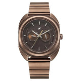 Fastrack Wild Analog with Brown Dial Brown Metal Strap Watch for Guys 3326QM01