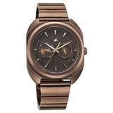 Fastrack Wild Analog with Brown Dial Brown Metal Strap Watch for Guys 3326QM01