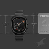 Fastrack UFO Quartz Black Dial Black Watch For Guys 3327nm01