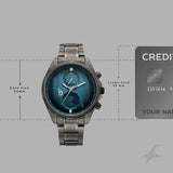Fastrack Oceanyx 2.0 Chronograph Watch for Men with Green Dial & Gun Metal Strap - 3350QM01