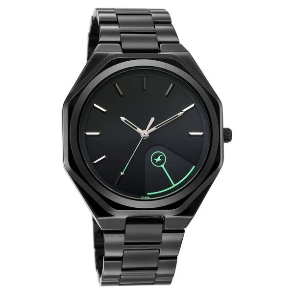 Fastrack 9 to Fine Analog with Black Dial Metal Strap Watch for Guys 3353NM01