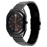 Fastrack 9 to Fine Analog with Brown Dial Metal Strap Watch for Guys 3354NM01