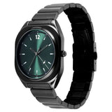 Fastrack 9 to Fine Analog with Green Dial Metal Strap Watch for Guys 3354NM02