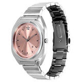 Fastrack 9 to Fine Analog withSalmon Pink Metal Strap Watch for Guys 3354SM01