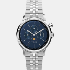 Timex Marlin Moon Phase 40mm Stainless Steel Bracelet Watch TW2W51300UJ - KRISHNA WATCH COMPANY