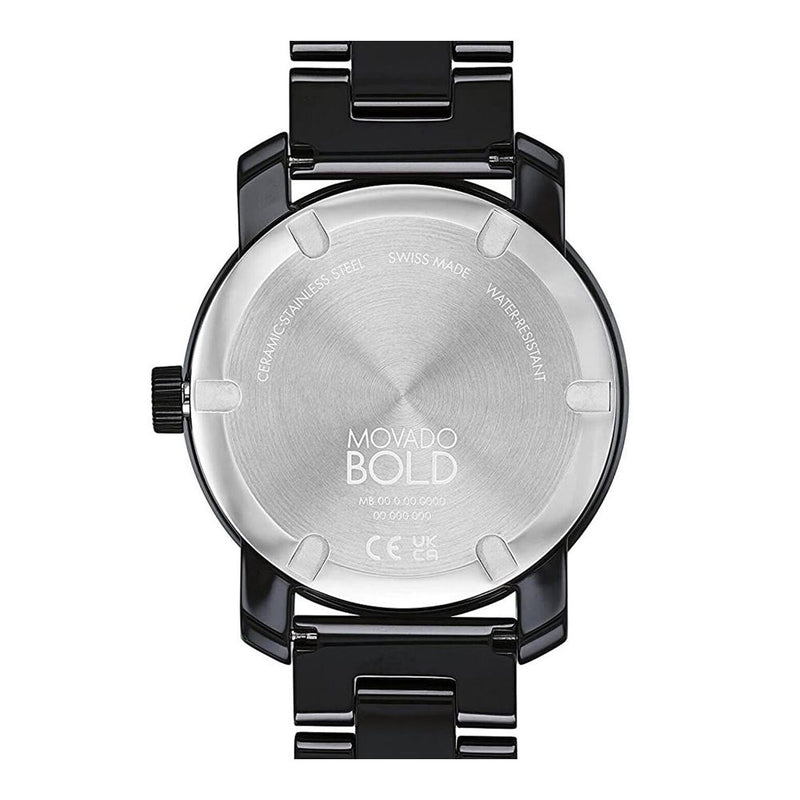 Movado Women Bold Iconic Round Black Watches 3600803