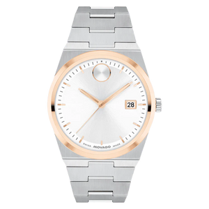 Movado Bold Quest 40mm Two Tone Silver Watch - 3600972 - KRISHNA WATCH COMPANY