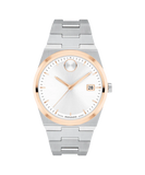Movado Bold Quest 40mm Two Tone Silver Watch 3600972