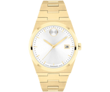 Movado Ladies' BOLD Quest Yellow IP White Dial 35mm Watch 3601187