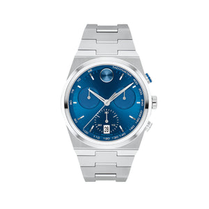 Movado Men Quartz Blue Dial Chronograph Stainless Steel Watch 3601199 - KRISHNA WATCH COMPANY