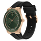 Movado Bold Men Quartz Green Dial Analog Silicone Watch 3601296