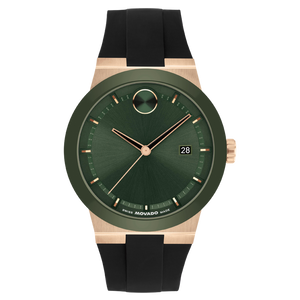 Movado Bold Men Quartz Green Dial Analog Silicone Watch 3601296 - KRISHNA WATCH COMPANY