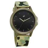 Fastrack Tees Wanderlust Quartz Analog Black Dial Silicone Strap Watch for Unisex 38024PP71W