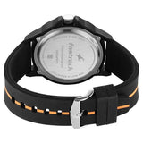 Fastrack Tees Urbanique Quartz Analog Black Dial Silicon Strap Watch For Unisex 38024pp79w - KRISHNA WATCH COMPANY