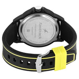 Fastrack Tees Urbanique Quartz Analog Black Dial Silicon Strap Watch For Guys 38024pp83w - KRISHNA WATCH COMPANY
