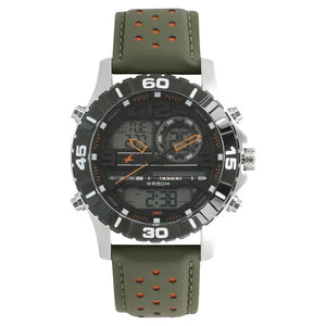 Fastrack Quartz Analog Digital Orange Dial Leather Strap Watch for Guys ns38035sl03 / 38035sl03 - KRISHNA WATCH COMPANY