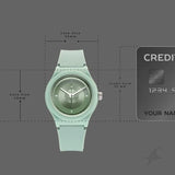 Fastrack Y2K Analog with Mint Green Dial Silicon Strap Watch for Girls - 38037PP27W