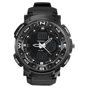 Fastrack AnaDigi Black Dial Plastic Strap Unisex Watch 38076pp01w - KRISHNA WATCH COMPANY