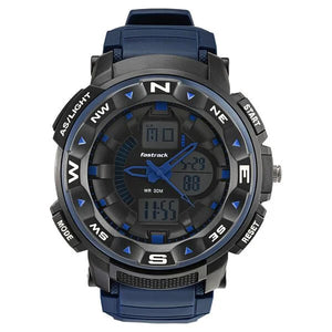 Fastrack AnaDigi Black Dial Plastic Strap Unisex Watch 38076pp05w - KRISHNA WATCH COMPANY