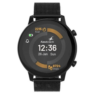Fastrack Reflex Play + Classic BT Calling 3.3 CM AMOLED Display Smartwatch with AOD Premium Metallic Body, IP68 Water Resistance 38077am05 - KRISHNA WATCH COMPANY