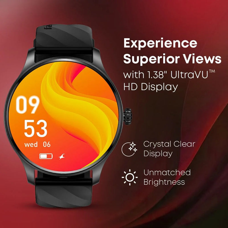 Fastrack Jupiter R1 With 3.50 cm, BT Calling, 100+ Sports Mode, IP68, Calculator, AI Voice Assistant, Fashion Smartwatch 38088pp10k - KRISHNA WATCH COMPANY