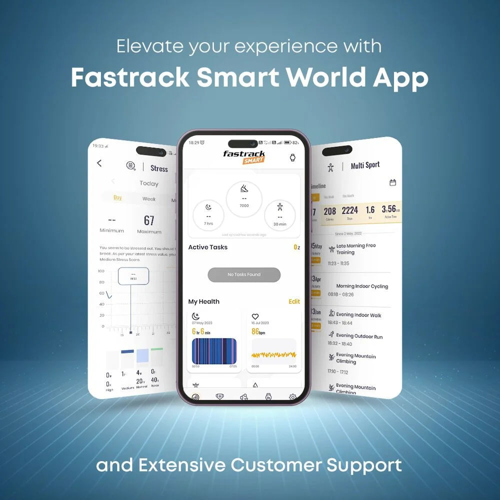 Fastrack Jupiter R1 With 3.50 cm, BT Calling, 100+ Sports Mode, IP68, Calculator, AI Voice Assistant, Fashion Smartwatch 38088pp10k