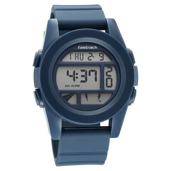Fastrack StreetStyle Digital Blue Dial Blue Silicone Strap Watch For Guys 38120pp03 - KRISHNA WATCH COMPANY