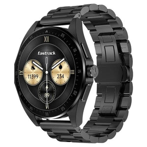 Fastrack Radiant FX1 Luxury Metal Smartwatch with 3.6 cm AMOLED Display, SingleSync BT Calling, Functional Crown 38123nm01 - KRISHNA WATCH COMPANY